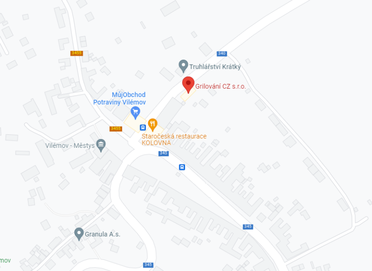Mapa - Grilování.cz - Vilémov u Golčova Jeníkova