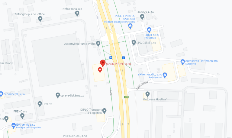 Mapa - MASOPROFIT.CZ<br> Praha Průmyslová